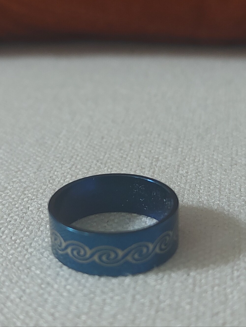 New Wave Pattern Stainless Steel Band Ring